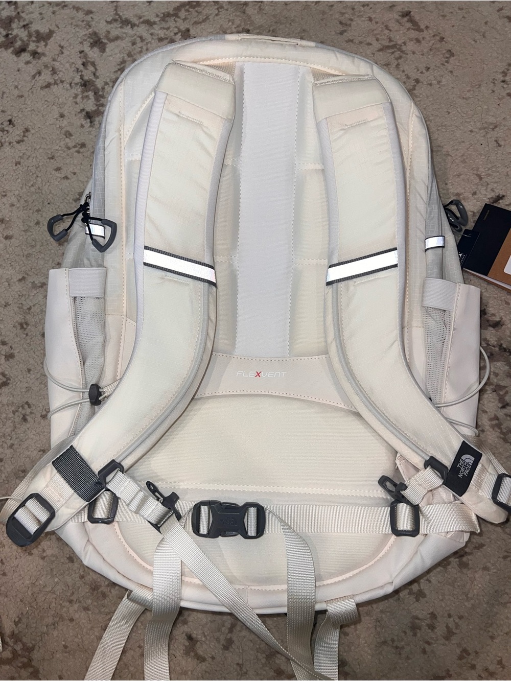 The North Face Borealis Backpack in Off-White with Black Bungee - Picture 6 of 8